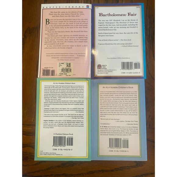 Set Of 4 Childrens Paperback Classics By Barbara Dana Mary Stolz Virginia Hamilt - Picture 2 of 2
